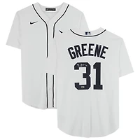 Maillot réplique Nike autographié de Riley Greene, blanc, des Tigers de Detroit