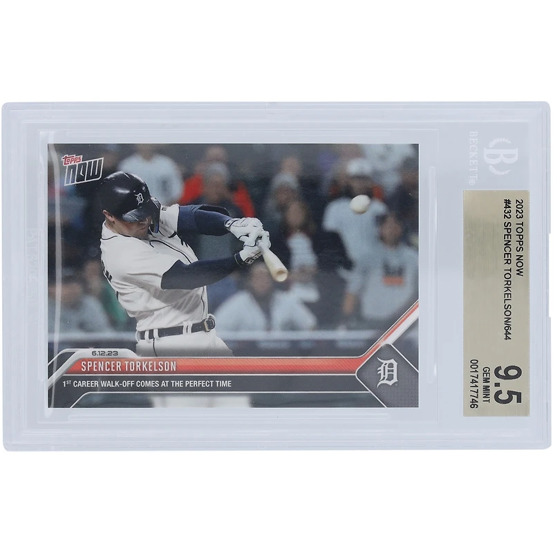 Spencer Torkelson Detroit Tigers 2023 Topps Now 1st Career Walk-Off Homerun #432 BGS Authenticated 9.5 Card