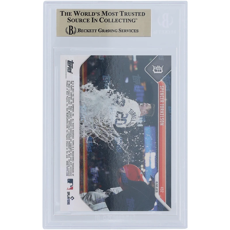 Spencer Torkelson Detroit Tigers 2023 Topps Now Blue 1st Career Walk-Off Homerun #432 #/49 BGS Authenticated 9.5 Card