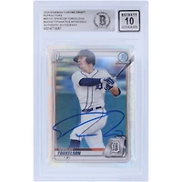 Spencer Torkelson Detroit Tigers Réfracteurs chromés MLB autographiés 2020 Bowman Draft #BD-121 Beckett Fanatics Witnessed Authenticated 10 Card