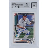 Spencer Torkelson Detroit Tigers Autographed 2021 Bowman 1st Edition #BFE-96 Beckett Fanatics Witnessed Authenticated 9/10 Card