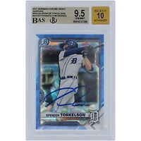 Spencer Torkelson Detroit Tigers Autographed 2021 Bowman Chrome Draft Sapphire #BDC-20 Beckett Fanatics Witnessed Authenticated /10 Card