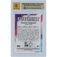 Spencer Torkelson Detroit Tigers Autographed 2021 Bowman Chrome Futurist Refractors #FUT-ST Beckett Fanatics Witnessed Authenticated 9.5/10 Card
