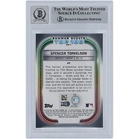Spencer Torkelson Detroit Tigers Autographed 2021 Bowman Chrome Scouts Top 100 Refractors #BTP-7 Beckett Fanatics Witnessed Authenticated 10 Card