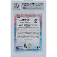 Spencer Torkelson Detroit Tigers Autographed 2021 Bowman's Best Refractors #100 Beckett Fanatics Witnessed Authenticated 9/10 Card