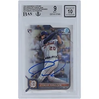 Spencer Torkelson Detroit Tigers autographié 2022 Bowman Chrome #53 Beckett Fanatics a été témoin d'une carte recrue authentifiée 9/10