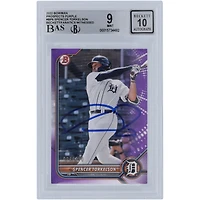 Spencer Torkelson Detroit Tigers Autographed 2022 Bowman Purple #BP6 #/250 Beckett Fanatics Witnessed Authenticated 9/10 Rookie Card