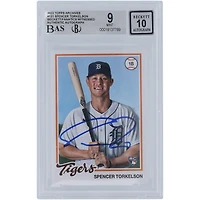 Spencer Torkelson Detroit Tigers Autographié 2022 Topps Archives #131 Beckett Fanatics Witnessed Authenticed 9/10 Rookie Card