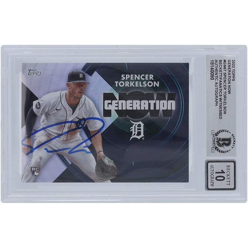 Spencer Torkelson Detroit Tigers Autographed 2022 Topps Generation Now #GN-67 Beckett Fanatics Witnessed Authenticated 10 Rookie Card
