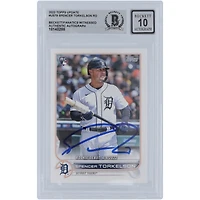 Spencer Torkelson Detroit Tigers Autographié 2022 Topps Mise à jour #US79 Beckett Fanatics a été témoin de la carte recrue authentifiée 10