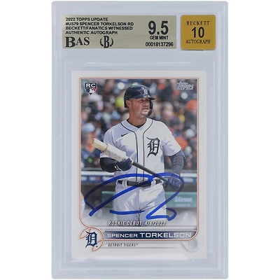 Spencer Torkelson Detroit Tigers Autographed 2022 Topps Update #US79 Beckett Fanatics Witnessed Authenticated 9.5/10 Rookie Card