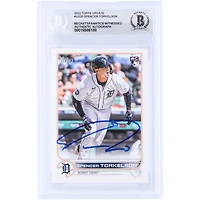 Spencer Torkelson Detroit Tigers Autographed 2022 Topps Update Series #US20 Beckett Fanatics Witnessed Authenticated Rookie Card