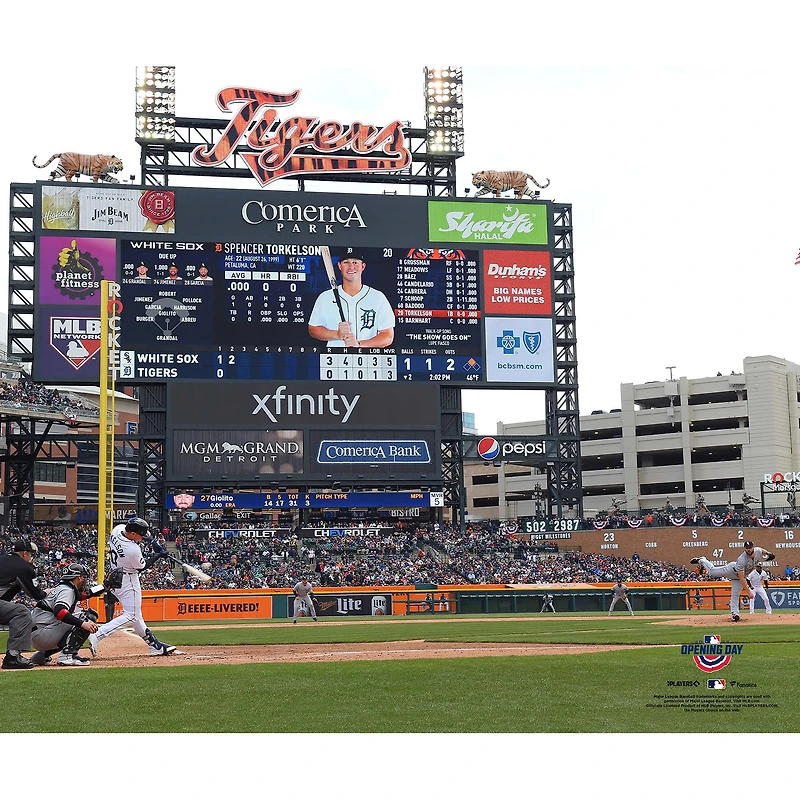 Photographie non signée de Spencer Torkelson pour ses débuts en MLB avec les Detroit Tigers