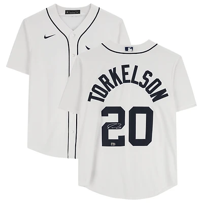 Maillot réplique Nike autographié de Spencer Torkelson (blanc, Detroit Tigers)