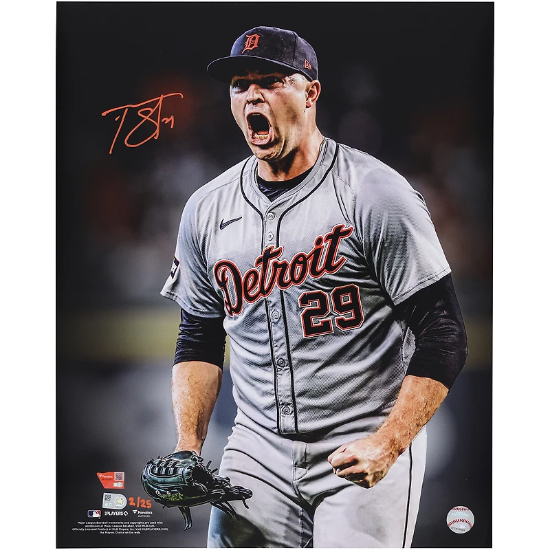Photo dédicacée de Tarik Skubal (Detroit Tigers) - 40,6 x 50,8 cm (édition limitée à 25 exemplaires)