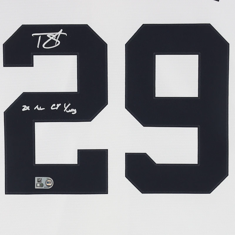 Tarik Skubal Detroit Tigers Autographed 2024 American League Cy Young Award Nike White Replica Jersey with " 24 AL Cy Young" Inscription