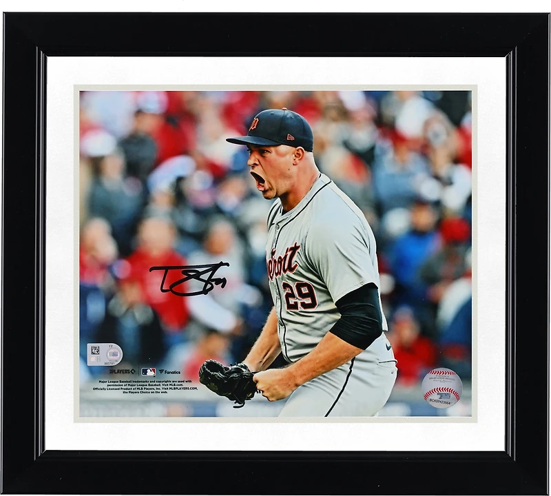 Photographie autographiée de Tarik Skubal des Detroit Tigers, 8" x 10" Screaming Celebration