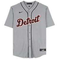 Maillot réplique Nike gris autographié par Tarik Skubal des Detroit Tigers