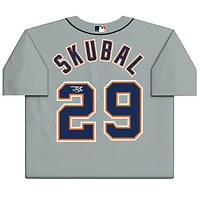 Maillot réplique Nike gris autographié par Tarik Skubal des Detroit Tigers