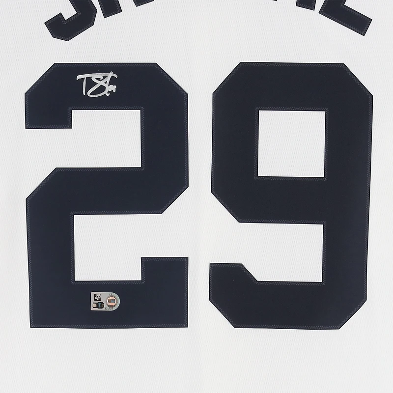 Maillot réplique Nike blanc autographié par Tarik Skubal des Detroit Tigers