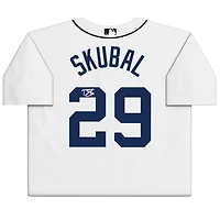 Maillot réplique Nike blanc autographié par Tarik Skubal des Detroit Tigers