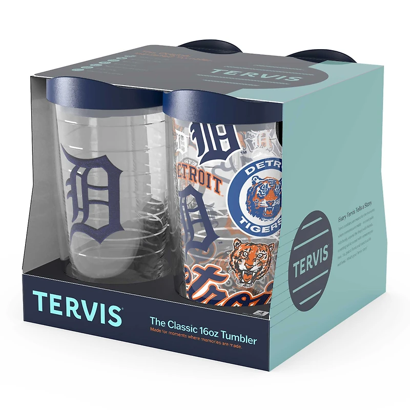 Tervis Detroit Tigers Four-Pack 16oz. Classic Tumbler Set
