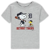 Toddler  Heather Gray Detroit Tigers Peanuts Snoopy T-Shirt