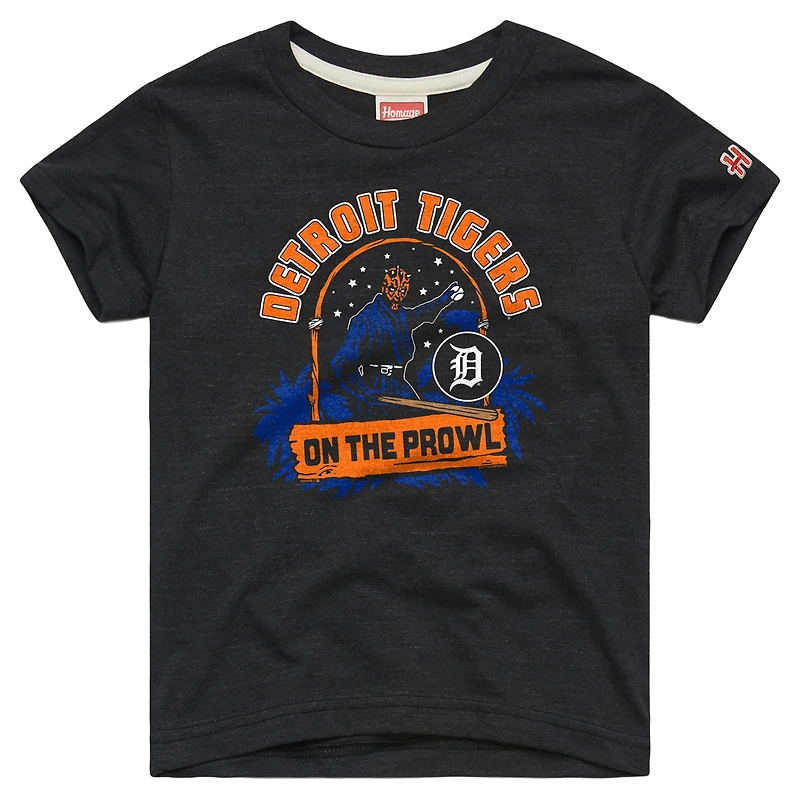T-shirt pour tout-petit Hommage Charcoal Detroit Tigers Star Wars x MLB Côté Obscur