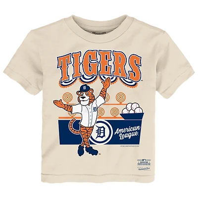 T-shirt Mitchell & Ness crème pour tout-petit Detroit Tigers « Step Back Up »