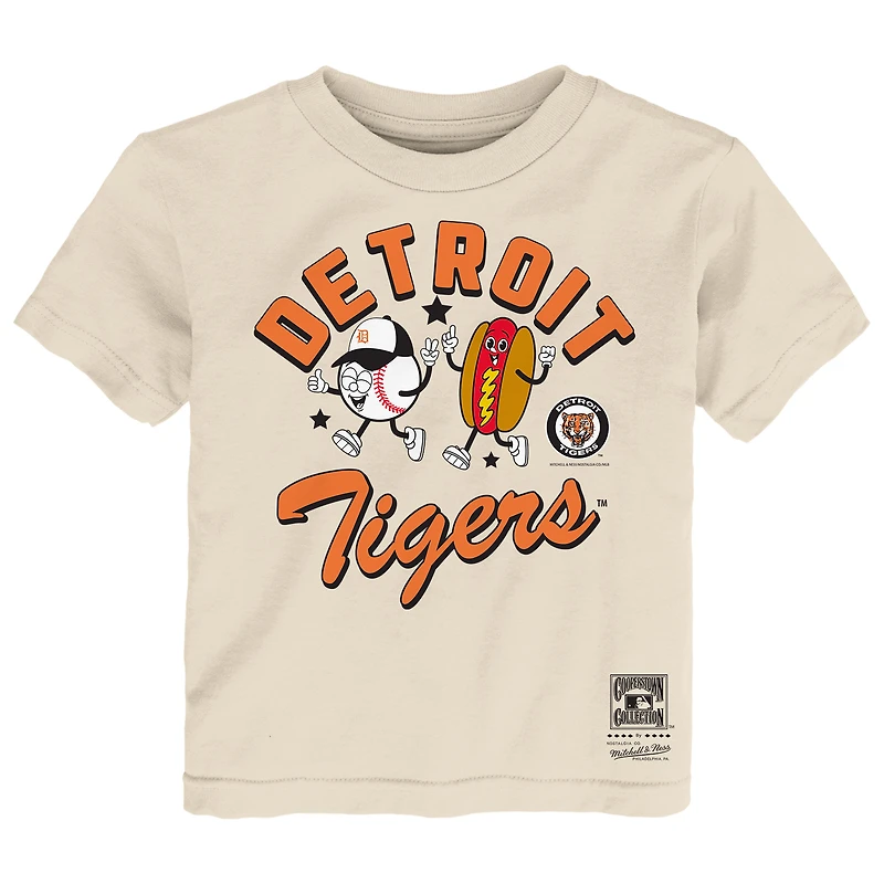 Toddler Mitchell & Ness Natural Detroit Tigers Snack T-Shirt