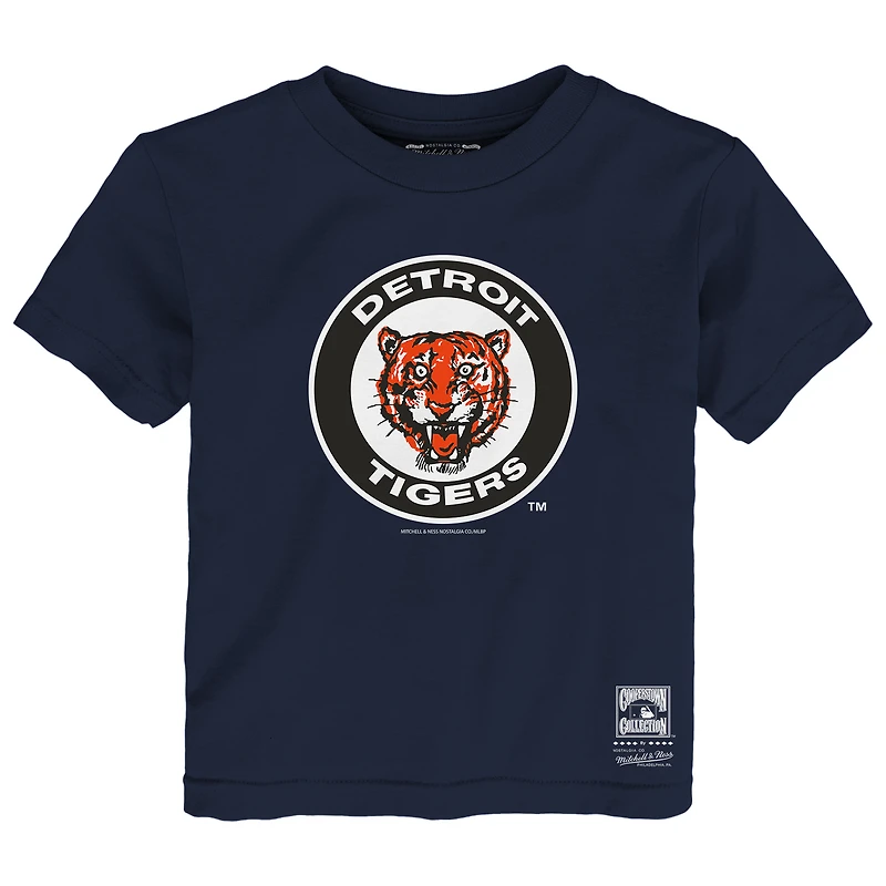 Toddler Mitchell & Ness  Navy Detroit Tigers Retro Logo T-Shirt