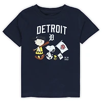 Toddler  Navy Detroit Tigers Peanuts Flag T-Shirt