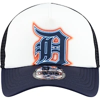 Toddler New Era  White/Navy Detroit Tigers Painted A-Frame 9FORTY Trucker Adjustable Hat