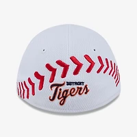Toddler New Era  White Detroit Tigers Baseball 39THIRTY M-Crown Adjustable Hat