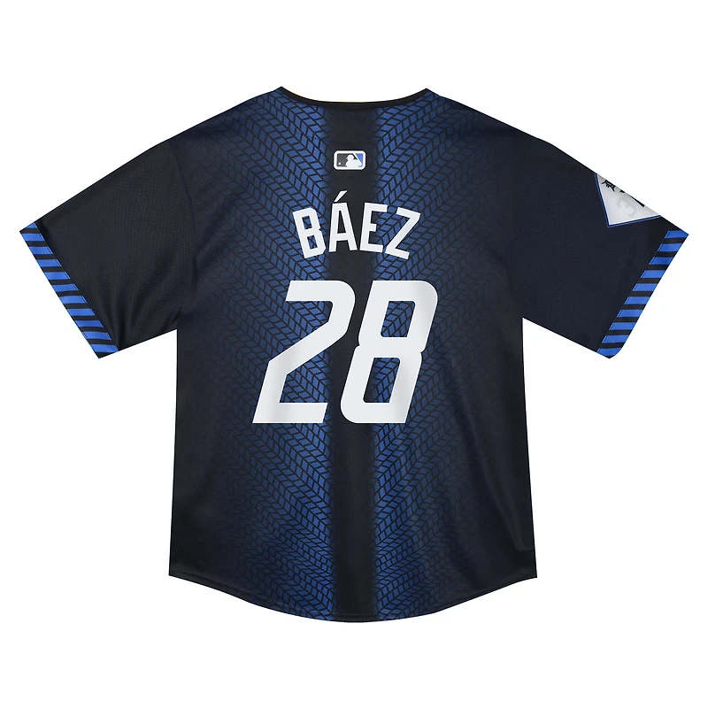 Maillot Nike Javier Baez pour tout-petit, bleu marine, Detroit Tigers 2024 City Connect Limited