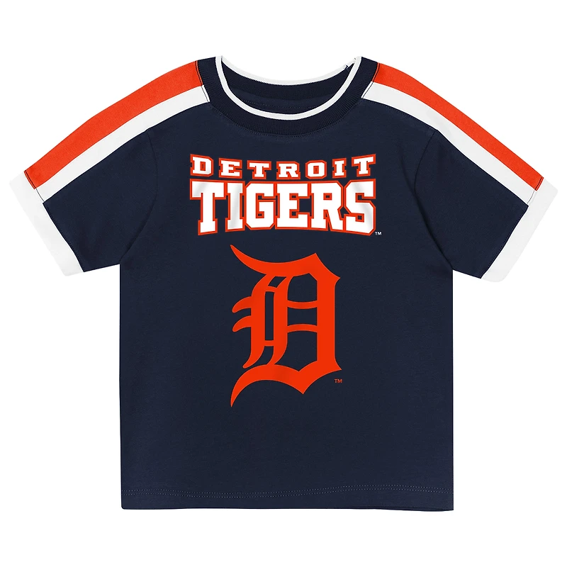 Toddler Outerstuff Navy Detroit Tigers Ground Ball T-Shirt & Shorts Set