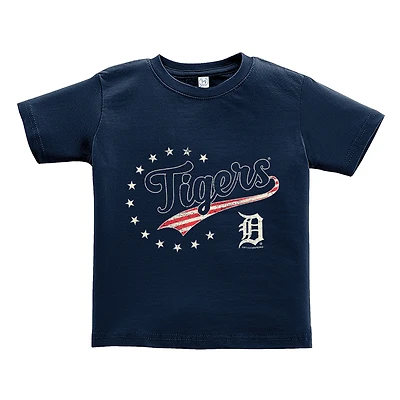 T-shirt bleu marine Detroit Tigers Americana pour tout-petits, doux comme un raisin