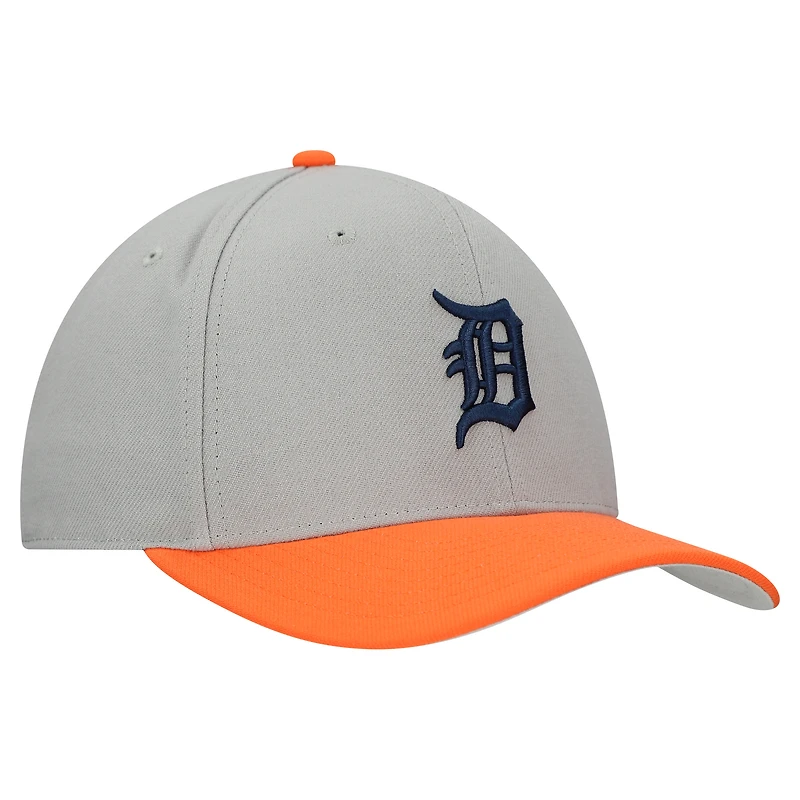 Casquette ajustable unisexe Mitchell & Ness grise Detroit Tigers Basic Pro