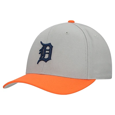 Casquette ajustable unisexe Mitchell & Ness grise Detroit Tigers Basic Pro