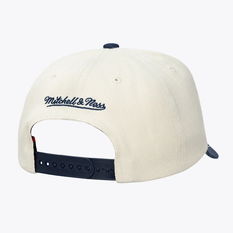 Casquette unisexe Mitchell & Ness crème Detroit Tigers Retro Lines Stretch Snapback