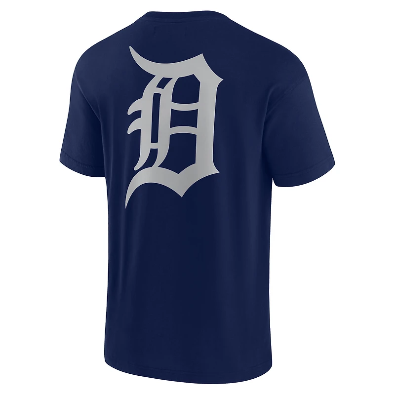 T-shirt unisexe à manches courtes ultra doux bleu marine Detroit Tigers Elements