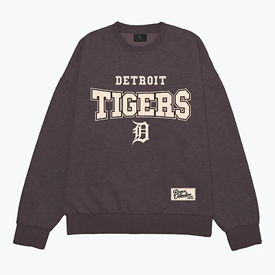 Unisex Peace Collective Brown Detroit Tigers Melange Oversized Heavyweight Sweatshirt
