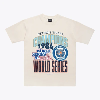 Unisex Peace Collective  Cream Detroit Tigers 1984 World Series Champions Heavyweight T-Shirt