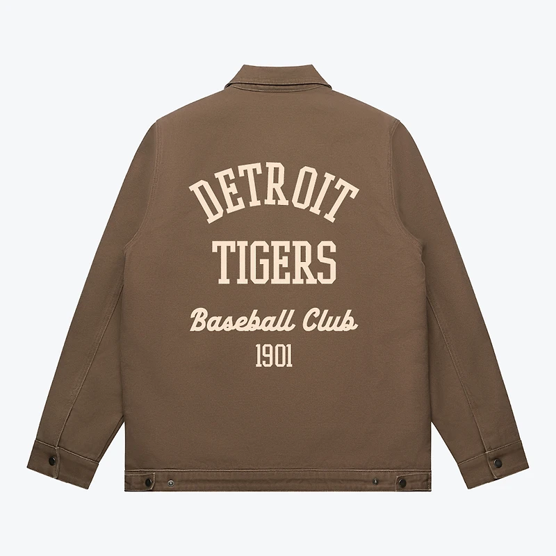 Unisex Peace Collective Walnut Detroit Tigers Heavyweight Work Jacket