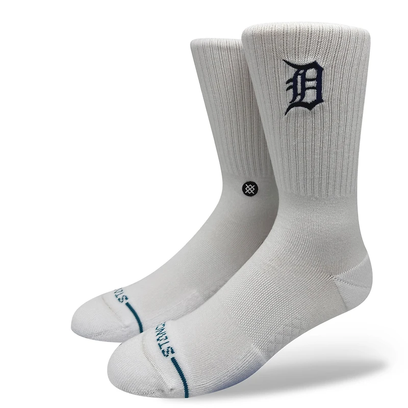 Chaussettes unisexes en tricot à crête blanche des Detroit Tigers de Stance