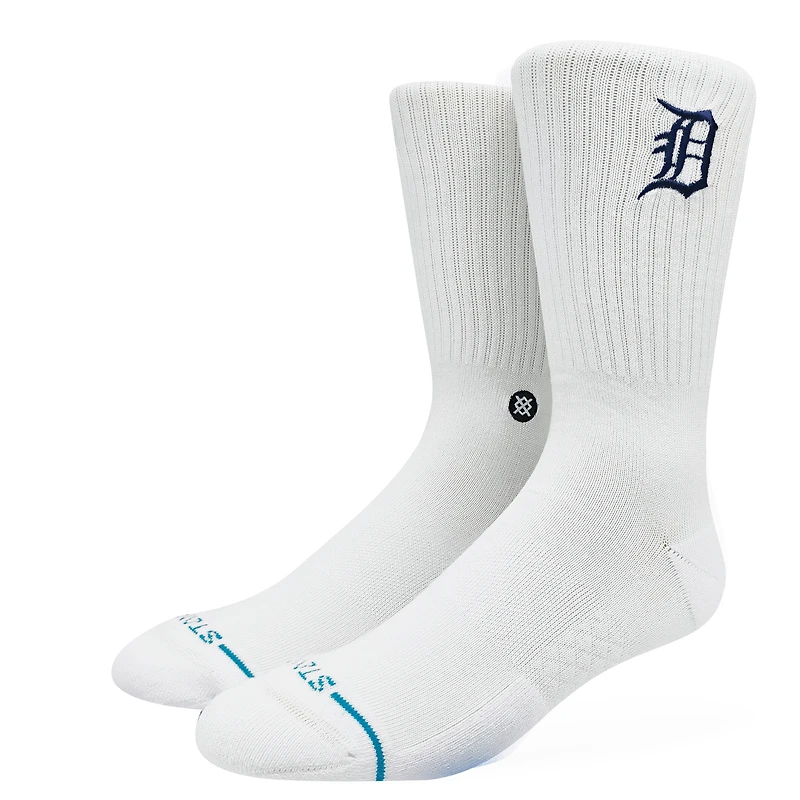 Unisex Stance Detroit Tigers White Crested Knit Crew Socks