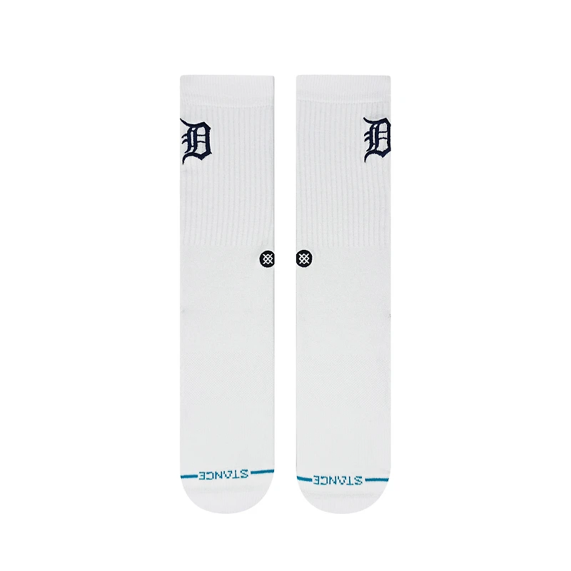 Unisex Stance Detroit Tigers White Crested Knit Crew Socks