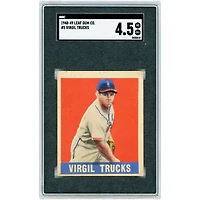 Virgil Trucks Detroit Tigers 1948-49 Leaf Gum Co. #5 SGC Authenticated 4.5 Rookie Card
