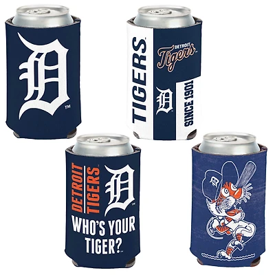 WinCraft Detroit Tigers 4-Pack 12oz. Ensemble refroidisseur de canettes