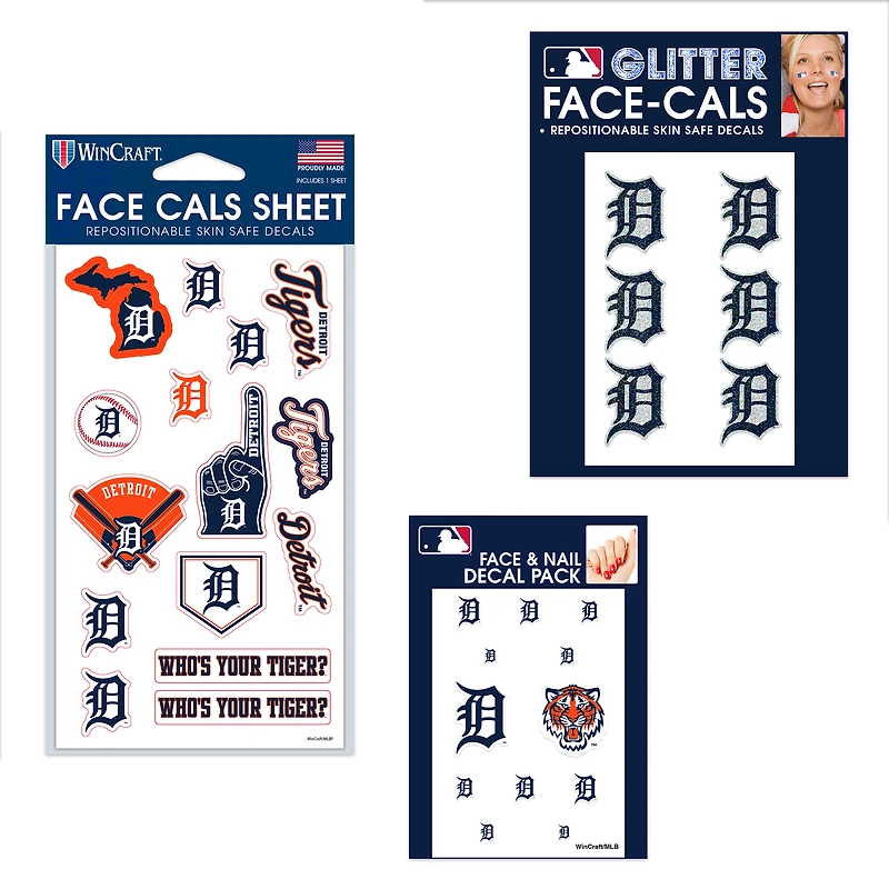 Ensemble de tatouages ​​sans eau WinCraft Detroit Tigers 4" x 7"